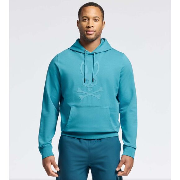 NWT Psycho Bunny Men's Dillon Hoodie Teal Size M - Picture 1 of 7